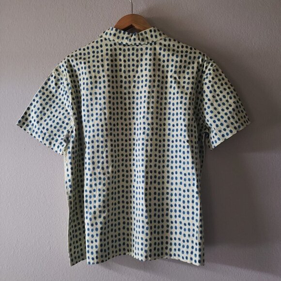 Green Short Sleeve Shirt Button-Down Polka Dots House of Aama x Target - Large - Picture 3 of 16